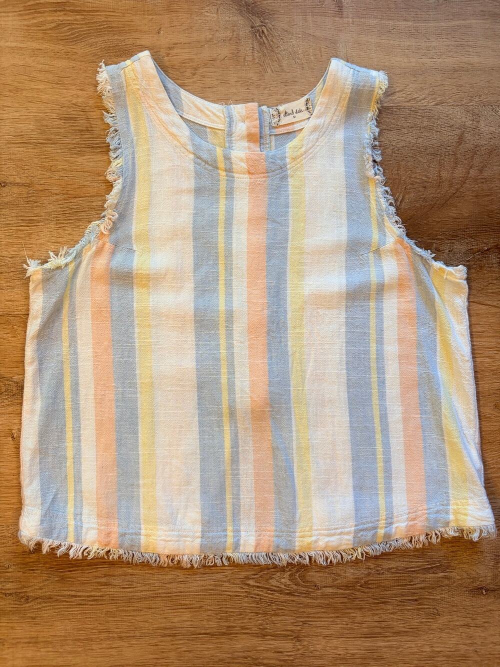 Altar'd State Pastel Stripe Sleeveless Crop Top - Women's Size Medium